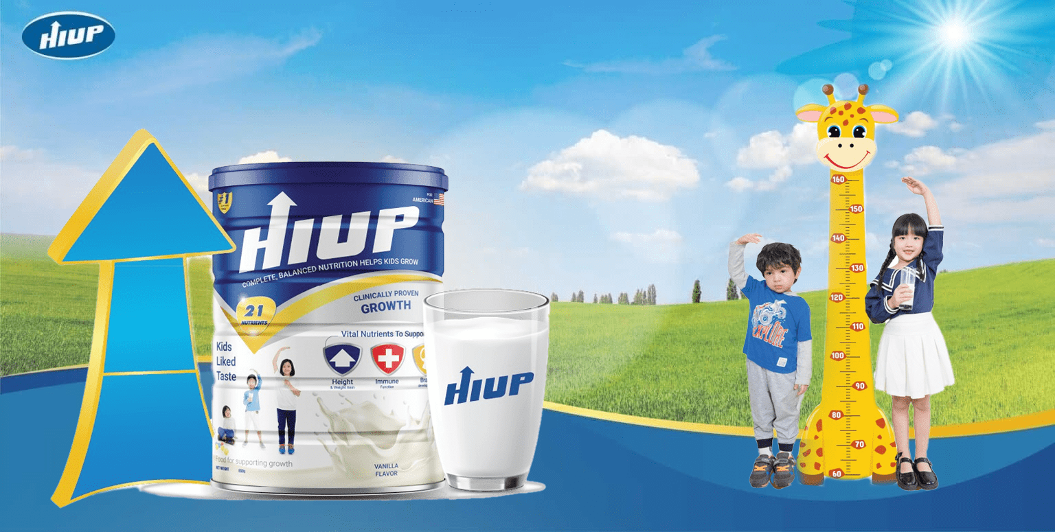 Hiup – Specialized milk for increasing height in children.