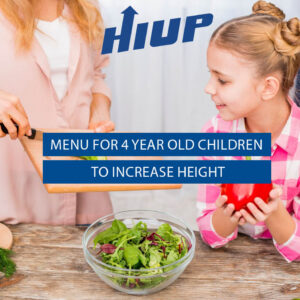 Menu for 4 year old children to increase height